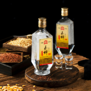 首届食品博览会金奖，玉蝉老酒 玉蝉大曲光瓶 52度浓香型白酒500mL+赠特曲浓香52度白酒100ml