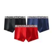 诺帝卡（NAUTICA）Nautica Underwear 诺帝卡 男士内裤无感透气棉质内裤3条装 深海蓝+深海蓝+深海蓝 XL