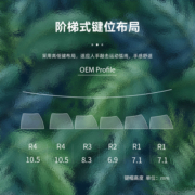 AKKO OEM高度键帽布丁键帽PBT+PC机械键盘键帽大全套108 87键通用