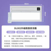 友邦（YOUPON）凉霸300*600mm集成吊顶厨房凉霸大摆页吹风照明智能温显遥控开关 DL002【旗舰款】负离子智能