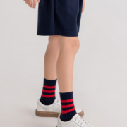 安奈儿商场同款童装男童休闲五分裤夏装新款潮流纯色宽松运动裤子 新宝蓝 110cm