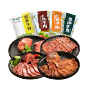 月盛斋 酱牛肉卤牛肉熟牛肉零食 老字号酱卤熟食牛肉即食 100g*4袋