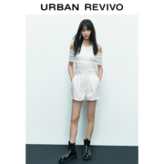 URBAN REVIVO 女士法式露肩短袖T恤 UWU432097