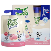 法优乐(POM'POTES)法国原装进口儿童酸奶宝宝零食桃子口味85g*4袋