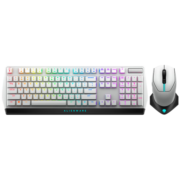 外星人（Alienware）键鼠套装（无线游戏鼠标 有线机械键盘 ）笔记本电脑RGB高端电竞外设 610M+510K 白色