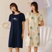 三枪 2003夏季新款水柔纯棉家居睡裙 2条 多花色