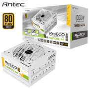 安钛克 Antec NE1000 白色 金牌全模组/ATX3.0/原生PCIe5.0/支持4090/全日系电解电容/双8pin电脑主机电源