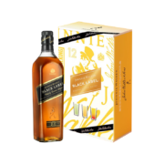 PLUS会员：JOHNNIE WALKER 尊尼获加 黑牌 12年 调和 苏格兰威士忌 500ml 礼盒装