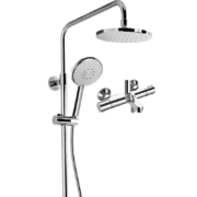 20点开始、PLUS会员：KOHLER 科勒 齐乐系列 K-21724T-CP 恒温花洒套装三出水10寸大顶喷