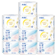 ABC KMS棉柔日用组合10包80片(轻透薄40片+纤薄40片) 卫生巾套