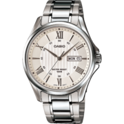卡西欧（CASIO）【礼物】简约休闲经典MTP系列男表 商务时尚防水石英男士手表 休闲钢带MTP-1384D-7AVDF