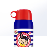 TIGER/虎牌tisou联名儿童大容量保温杯304不锈钢双盖赠杯套 600ml