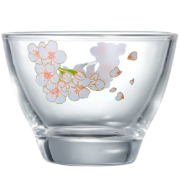 需抢券：乐唯诗 樱花印花玻璃水杯