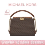 【品牌】MK Karlie 中号老花logo拼色单肩斜挎女包 30H1GCDS6E