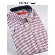 Virtue 富绅 男士简约格子衬衫 CF102516