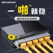 磊科 5口全千兆交换机配磊科专利交换机安全扣