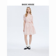 Basic House/百家好连衣裙女2023夏季高档小众设计感收腰裙子