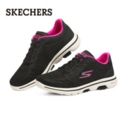 Skechers斯凯奇夏季款女士健步鞋网面透气舒适缓震运动鞋懒人鞋