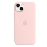 Apple 苹果14plus手机壳原装iPhone保护壳MagSafe磁吸硅胶//透明保护套 14 Plus 硅胶壳 灰粉色