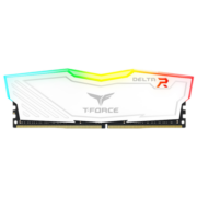 十铨科技 （Team）DDR4 DELTA RGB内存条套装台式机灯条炫彩发光 DELTA RGB 3200 16G 单条 白色