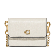 再降价、PLUS会员：COACH 蔻驰 Card Case 鹅卵石皮革单肩包 C6718 B4HA