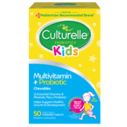 康萃乐Culturelle 益生菌儿童咀嚼片LGG鼠李糖乳杆菌 维生素矿物质肠胃养护强免疫口腔健康50粒/盒(原装进口)