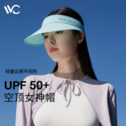 VVC防晒帽女春夏新品防紫外线沙滩遮阳帽遮脸空顶运动户外太阳帽子 夕霞粉