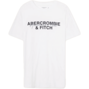 ABERCROMBIE & FITCH【摩登】男装女装情侣 美式潮流百搭宽松圆领短袖T恤 322947-1 白色 M (180/100A)