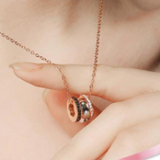 SWAROVSKI 施华洛世奇 HINT 镀玫瑰金色几何圆环项链 5353666