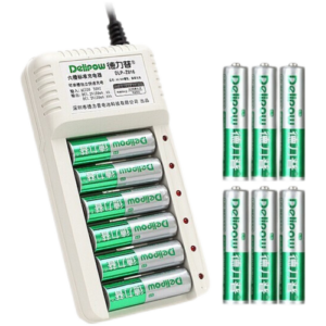 德力普delipow充电电池5号7号电池配充电器套装适用玩具遥控器鼠标