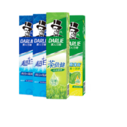 DARLIE 好来 牙膏组合套装 90g*4支装(双重薄荷*1支＋龙井绿茶*1支＋经典超白*2支)＋赠小苏打牙膏 40g/支＋牙刷*3支