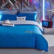 LOVO 乐蜗家纺 嬉游人间 40S纯棉四件套 1.8米床(适配220x240被芯)