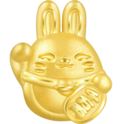 周生生黄金转运珠 Charme足金 招财兔串珠 兔年十二生肖 93615C定价