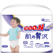 大王（GOO.N）奢华肌拉拉裤XXL24片(13-25kg)滋润轻薄干爽柔软透气尿不湿