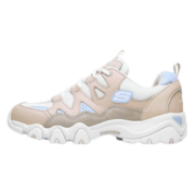 Skechers斯凯奇夏季女子厚底松糕休闲老爹鞋复古时尚运动鞋 13144-WMLT 白色/多彩色 36
