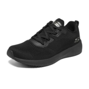 Skechers斯凯奇2023年夏季新品男士绑带运动鞋黑色百搭缓震休闲鞋
