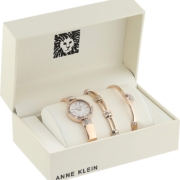 Anne Klein 安妮·克莱恩 AK/3294RGST 施华洛世奇水晶 女士手镯手表套装