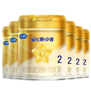 飞鹤星飞帆卓睿2段6-12个月较大婴幼儿奶粉配方奶粉听装 6罐装*750g