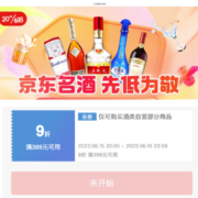 促销活动：京东  满399元打9折 酒水券