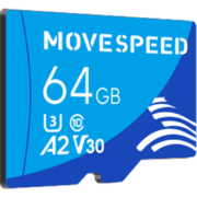 PLUS会员：MOVE SPEED 移速 YSTFT300 MicroSD存储卡 64GB（V30、U3、A2）