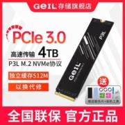GeIL金邦P3L 4T M.2固态硬盘3.0 PCI-e NVME 协议接口SSD全新原装