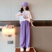 啪吡熊（PAPIBEAR）女童阔腿裤套装