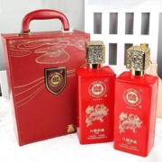 中华老字号，白水杜康 六国贡品G80 52度浓香型白酒500mL*2瓶 皮质礼盒装