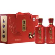 泸州老窖 泸州贡 合家欢礼盒 52度纯粮浓香型白酒 500ml*2瓶 礼盒装