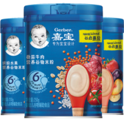 嘉宝(Gerber)米粉婴儿辅食 宝宝高铁维C米糊 番茄牛肉+混合蔬菜+缤纷水果 250g