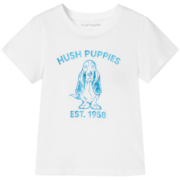 暇步士（Hush Puppies）童装男童女童短袖夏季新款男女大童舒适时尚短袖 钻石黑 110cm