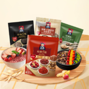 QUAKER 桂格 多彩燕麦礼盒（5黑518g+5红480g+5白460g+奇亚籽420g） 共1878g 赠樱花变色水杯