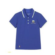暇步士 男童休闲短袖Polo衫 宝蓝 130cm