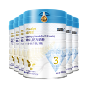 蓝河 blue river 新西兰进口姆阿普幼儿配方牛奶粉3段 800g*6罐装+赠品