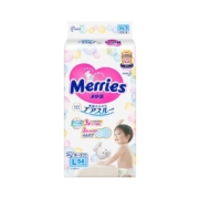 【自营】花王妙而舒Merries超薄透气婴儿宝宝纸尿裤尿不湿L54片*6